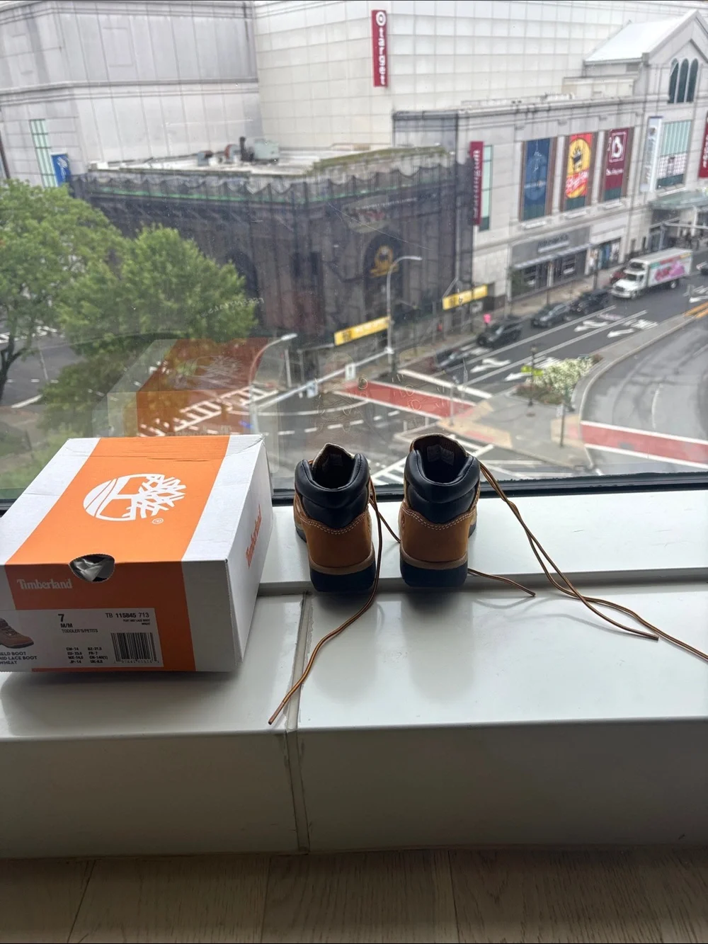 Timberland Kids Brown Wheat Lace-Up Leather Boots